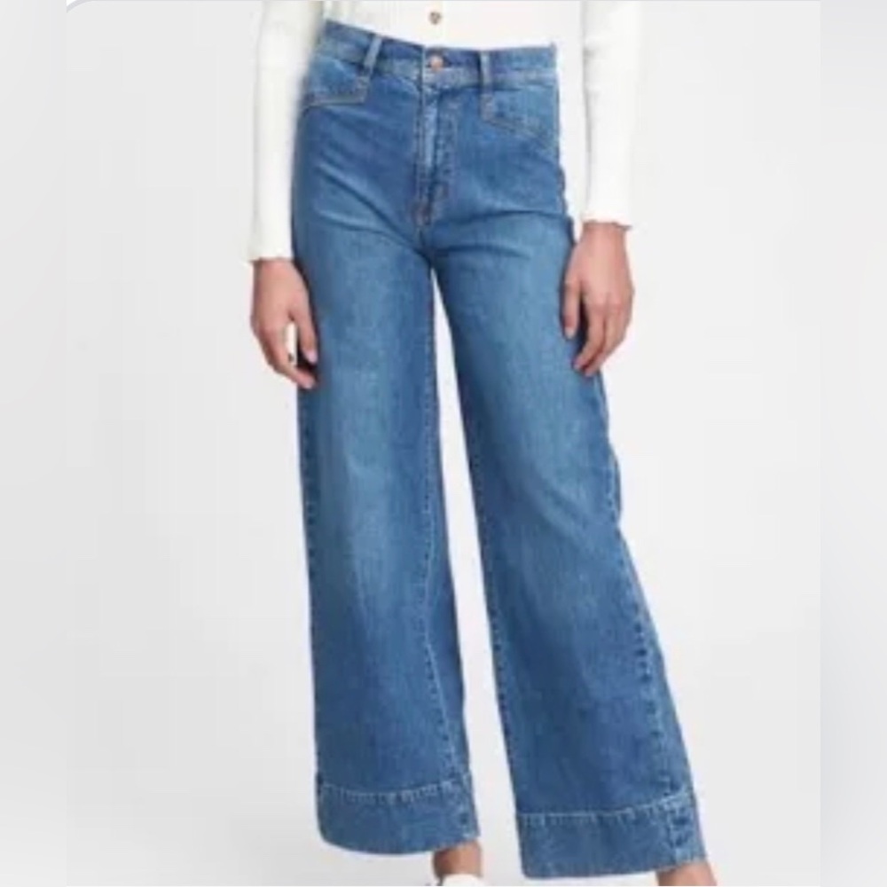 Gap Sky High Wide Leg Jeans sz 27